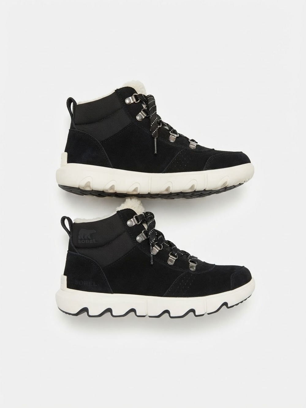 Sorel NL5028 Explorer Joan Women's Black Boots Size 6 WMNS NL5028-010